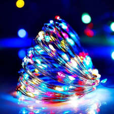 Nonbrand Elemes micro LED Fényfüzér 100db izzóval, Színes karácsonyfa izzósor
