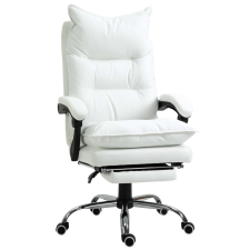 Nonbrand Ergonomikus irodai szék, állítható magasságú, dönthető háttámla, lábtartó, fehér forgószék
