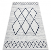 Nonbrand Fonott sizal color szőnyeg 47272/396 Rombusz Négyzetek Fehér 120x170 cm