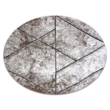 Nonbrand Geometriai Kerek Szőnyeg - Barna-Fehér - 160 cm lakástextília