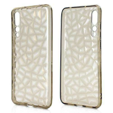Nonbrand HUAWEI P20 Pro (2018) Szilikon Tok - 3D Gyémánt Minta - Szürke tok és táska