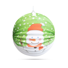 Nonbrand Karácsonyi lampion - Hóember mintával - 25 cm karácsonyfadísz