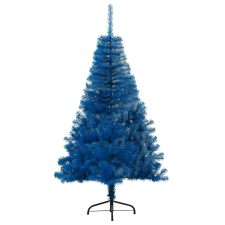 Nonbrand Kék pvc fél műkarácsonyfa állvánnyal 150 cm műfenyő