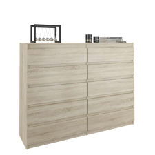 Nonbrand Komód 10 fiókos R140-S10 - sonoma bútor