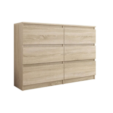 Nonbrand Komód 6 fiókos 120 cm R120 sonoma bútor