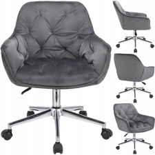 Nonbrand LARGO szürke fotel ezüst lábon forgószék