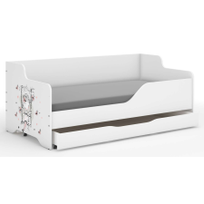 Nonbrand LILU gyerekágy laminált fronttal 160x80cm matraccal és ágyneműtartóval - hintázó lány ágy és ágykellék