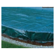 Nonbrand Medence Takaróponyva - Ovális - 6,25x3,6m - Erős, Időjárásálló medence kiegészítő