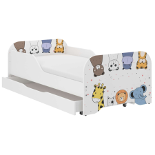 Nonbrand MIKI gyerekágy 160x80cm matraccal és ágyneműtartóval - mini zoo ágy és ágykellék