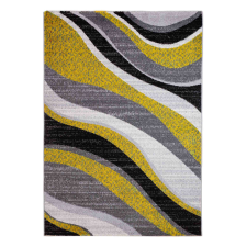 Nonbrand Modern Hullámminta Szőnyeg - Sárga-Szürke - 200x280 cm lakástextília
