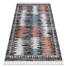 Nonbrand Modern szőnyeg BELLE BR23A fekete / bézs Rojt 140x190 cm lakástextília