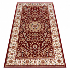 Nonbrand NAIN Rozetta Gyapjúszőnyeg - Bordó - 80x150 cm lakástextília