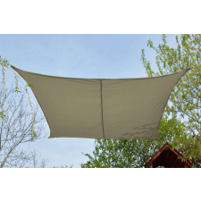 Nonbrand Négyszög Napvitorla 2,6x2,6m - bézs kerti bútor
