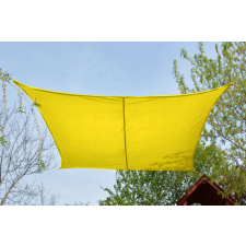 Nonbrand Négyszög Napvitorla 2,6x2,6m - sárga kerti bútor