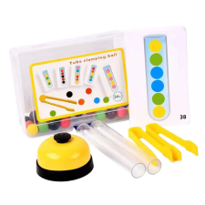 Nonbrand Oktatási Puzzle Színes Montessori Golyókból Csengővel kreatív és készségfejlesztő