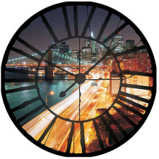 Nonbrand Óriás Falióra Fotótapéta - New York - 2 részes tapéta, díszléc és más dekoráció