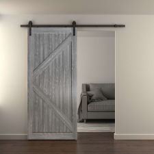 Nonbrand PM2-4 Fa keresztpántos Tolóajtó 96,5x213cm - szürke nyílászáró