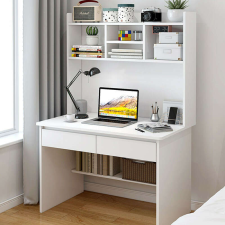 Nonbrand Polcos íróasztal fehér OT-610, 143x80x40cm íróasztal