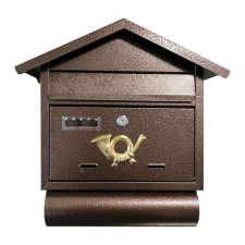 Nonbrand Postaláda álló újságcsővel (38x41cm) barna, névtartóval 3490148 postaláda