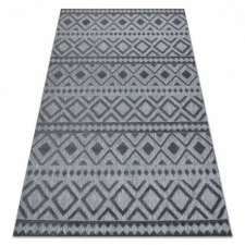 Nonbrand SOLE D3852 Boho Gyémánt Szőnyeg - Szürke - 160x220 cm lakástextília