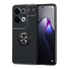 Nonbrand Szilikon telefonvédő (asztali tartó, tartógyűrű, 360°, mágneses) FEKETE tok és táska