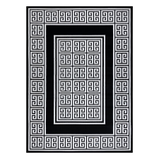 Nonbrand Szőnyeg MOSSE GREEK fekete 80x150 lakástextília