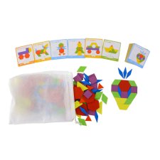 Nonbrand Tangram játék mintakártyákkal kreatív és készségfejlesztő