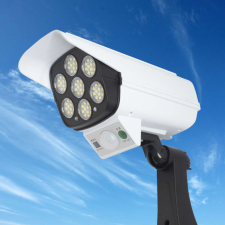 Nonbrand Távirányítós LED reflektor / álkamera – szoláros – mozgásérzékelős – 77 LED álkamera
