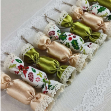 Nonbrand Textil szaloncukor (9 db-os szett) karácsonyfadísz