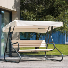 Nonbrand Toledo Kerti Hintaágy - 150cm Fa Ülőfelülettel hintaágy