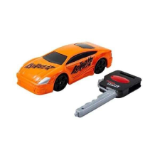 Nonbrand TopSpeed slusszkulccsal indítható, kilövős, retro fém vázas kisautó – narancssárga autópálya és játékautó