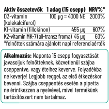  Nordvital D3+K2 csepp 30 ml 60 adag vitamin és táplálékkiegészítő