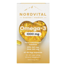Nordvital Omega-3 Hajolaj kapszula 60db vitamin és táplálékkiegészítő