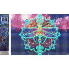 Norimpex világító gyémántfestés szitakötő 30x40cm kreatív és készségfejlesztő