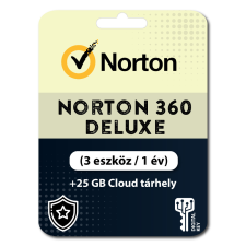 Norton 360 Deluxe (EU) + 25 GB Cloud tárhely (3 eszköz / 1 év) (Elektronikus licenc) karbantartó program