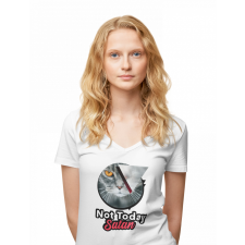  Not today satan - Női V-Nyakú Póló női póló