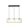 Nova Luce Juliet fekete-arany-fehér függesztett lámpa (NL-9206402) E14 3 izzós IP20