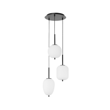 Nova Luce Lato fekete-fehér függesztett lámpa (NL-9624078) E14 3 izzós IP20 világítás