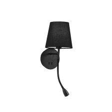 Nova Luce Nia fekete falikar (NL-9182372) E14+LED 1 izzós IP20 világítás