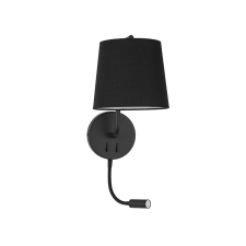 Nova Luce Sage fekete falikar (NL-9129330) E27+LED 1 izzós IP20 világítás