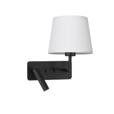 Nova Luce Savona fekete-fehér falikar (NL-9919151) E27+LED 1 izzós IP20 világítás