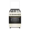 NOVACOOK F6TS40EG kombinált tűzhely, 56L, 60x60x87 cm, krém/retro bézs szín