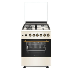 NOVACOOK F6TS40EG kombinált tűzhely, 56L, 60x60x87 cm, krém/retro bézs szín tűzhely