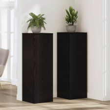  Növényállvány Fekete tölgy 33 x 33 x 100 cm Szerelt fa kerti dekoráció