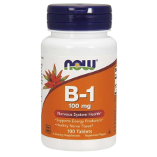 Now Foods NOW B1-vitamin tiamin, 100mg, 100 tabletta vitamin és táplálékkiegészítő