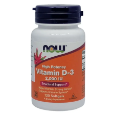 Now Foods Now D3-vitamin 2000IU lágyzselatin kapszula 120db vitamin és táplálékkiegészítő