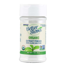Now Foods NOW Jobb Stevia kivonat por, szerves, 28 g reform élelmiszer