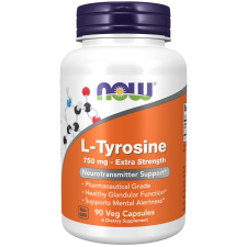 Now Foods NOW L-Tirozin, 750 mg, 90 Növényi kapszula vitamin és táplálékkiegészítő