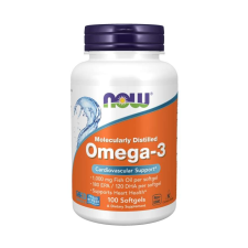 Now Foods NOW Omega-3, molekulárisan desztillált, 100 lágygél kapszula vitamin és táplálékkiegészítő