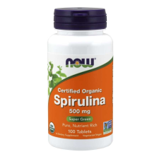 Now Foods NOW Spirulina Organic, 500 mg, 100 tabletta vitamin és táplálékkiegészítő